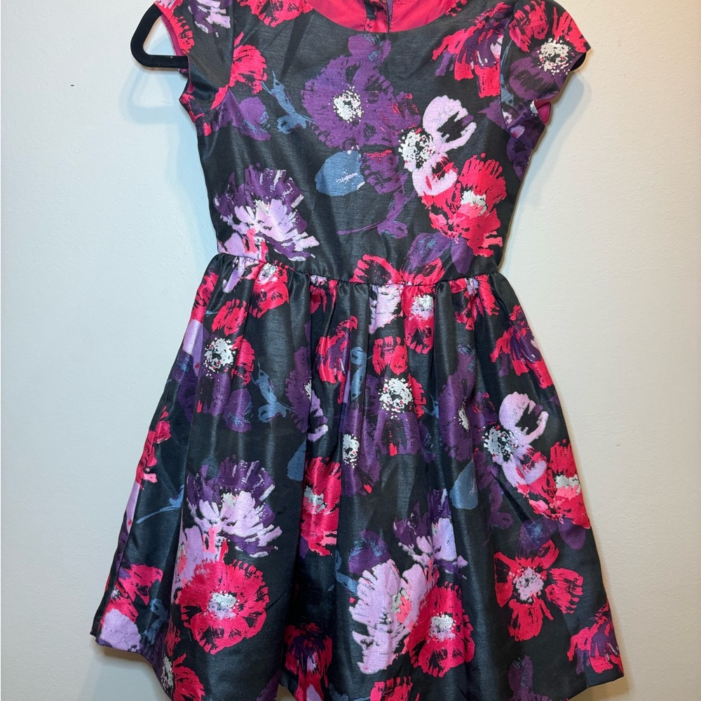 Floral Kids Dress in Pink and Purple